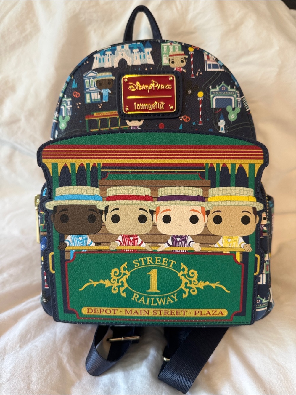 Disney Parks x Loungefly Main Street Dapper Dans mini backpack